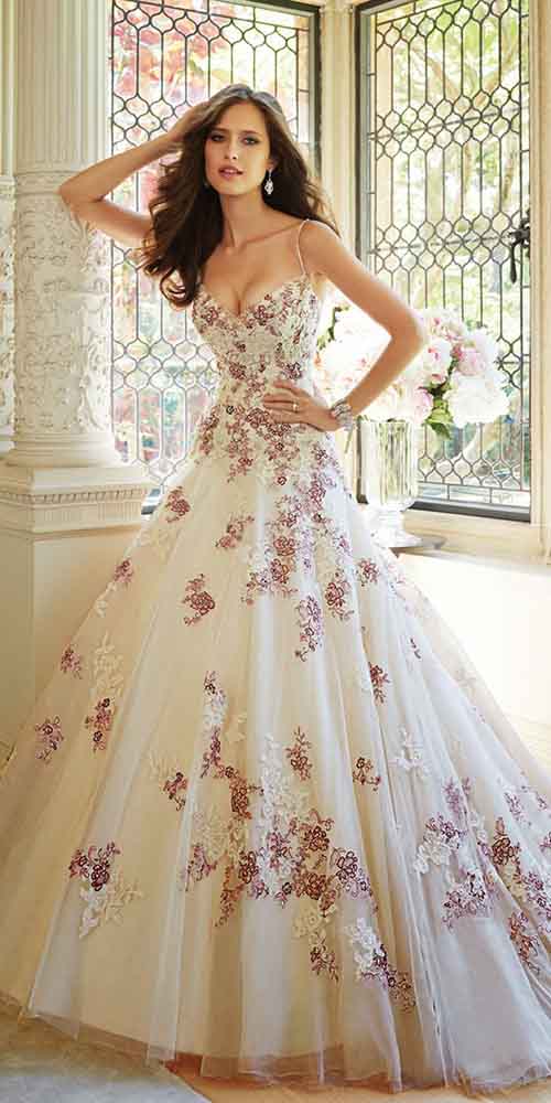Renkli-düğün-elbiseleri-Sophia Tolli
